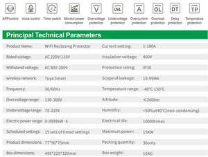 Interruptor Diferencial Trifásico 4P AC 380V Industrial, Protector Inteligente de Reconexión, Protector WiFi, Estabilizador de Voltaje - Product Image 6