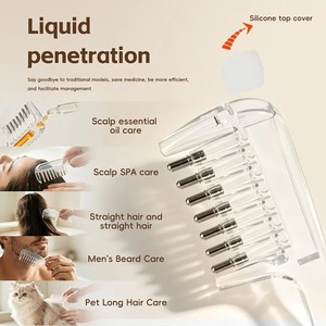 Peigne transparent portable pour racines de cheveux, applicateur de liquide, peigne de massage du cuir chevelu, brosse pour huile capillaire et sérum, outil de soin des cheveux anti-fuite - Product Image 6