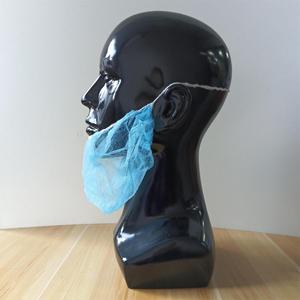 غطاء لحية قابل للتنفس ومقاوم للغبار وصحي، مقاس 18 بوصة، مرن وقابل للاستخدام مرة واحدة، مصنوع من البولي بروبيلين غير المنسوج، متوفر باللون الأبيض والأزرق والأسود - Product Image 4