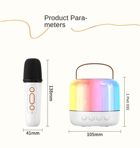 Haut-parleur complet en promotion avec éclairage RGB, double microphone, mode karaoké professionnel et réglage du volume élevé - Product Image 5