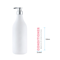 Bouteilles à pompe en plastique blanc personnalisées de 1000 ml, distributeur vide rechargeable de 1 L pour shampoing, après-shampoing, savon liquide, emballage cosmétique