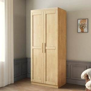 Armario Nórdico de Madera Maciza con Puertas Dobles, Estilo Moderno Minimalista, Gran Capacidad, Mueble de Almacenamiento para Dormitorio - Product Image 3