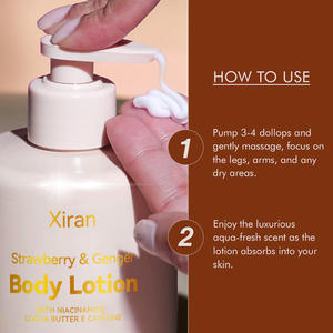 Lotion corporelle Private Label Vagen à la fraise et au gingembre avec beurre de cacao et caféine, hydratante et profondément nourrissante pour le soin du corps - Product Image 5