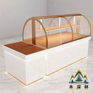 ชั้นวางแสดงเบเกอรี่ที่ออกแบบและผลิตเฟอร์นิเจอร์ร้านกาแฟ-เค้กสำหรับตู้โชว์ขนมปัง - Product Image 4