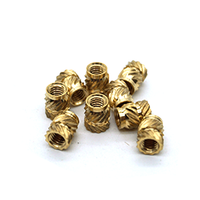 Brass Heat Set Insert Nut Knurled Threaded Insert Brass Injection Molding Insert Nut for Plastic Parts and 3D Printing