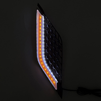 Panneaux de calandre de radiateur LED noirs adaptés à Honda Goldwing GL1800 2018-2025, plastique ABS de haute qualité, lentille noire, lumière ambre