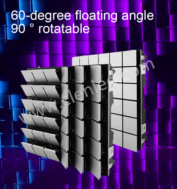RGB LED Scalelike Matrix Art-Net DMX512 RGB Color Temperature Floating Angle DC24V Landscape Stage Mall Exhibition Dimmable
