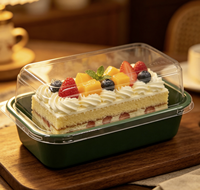 Boîtes à gâteaux transparentes en gros pour boulangerie, emballages alimentaires jetables en plastique PET pour pains et desserts avec couvercle