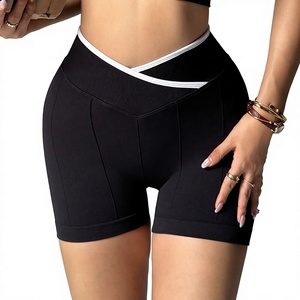 Ensemble de vêtements de yoga pour femmes, couleur unie, séchage rapide, débardeur et <span class=keywords><strong>short</strong></span> de fitness avec taille élastique et logo pour les sports de plein air - Product Image 4