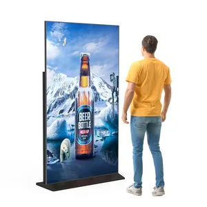 แผงจอ LCD แนวตั้งขนาด43 75นิ้วจอสัมผัสขนาด85นิ้วจอแสดงผลโฆษณาแบบ LED หน้าจอโฆษณาขนาดใหญ่แบบ Full HD