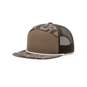 Gorras Trucker Estructuradas de 7 Paneles OEM ODM, Malla con Visera Plana, Logotipo Personalizado, Impresión Digital, Camuflaje, Gorra con Cordón para Unisex, Caza - Product Image 2