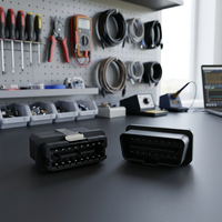 Conector Macho OBD-II de 16 Pines OEM con Clips Metálicos para Programación de ECU y Arnés de Cableado