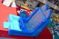Jeu de sport gonflable Peak Climb Wall Jump Combo Commercial Party Big Bounce Jumping Wall Mur d'escalade collant gonflable