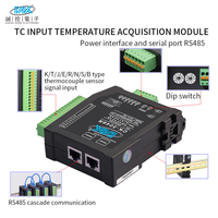 Módulo de Adquisición de Termopares de 4 Canales, Medición de Temperatura de Alta Precisión, Protección Aislada, Protocolo Modbus
