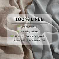 Parure de draps 4 pièces en lin biologique 100% français, poches profondes de 40 cm, taille Queen, 400 fils, moderne, respirante, durable et confortable