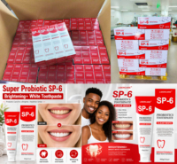 Dentifrice Probiotique SP-6 LIDERCARE Blanchiment Dentaire Éclat Haleine Fraîche Conception Royaume-Uni Soin des Gencives
