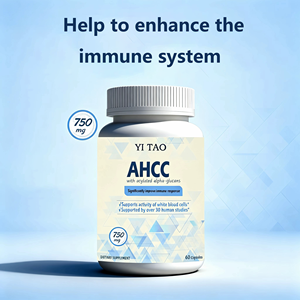 Capsules AHCC 750 mg - Soutien immunitaire avancé avec alpha-glucanes acylés, favorise l'activité des globules blancs, 60 gélules - Product Image 2
