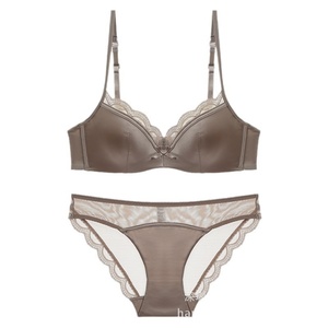 TJ nuovo modello solido puro desiderio Sexy grande busto minimizzatore in pizzo lucido sottile reggiseno francese Set reggiseno - Product Image 5