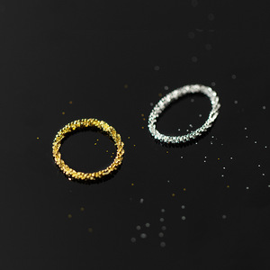 S925 Sterling Silver <strong>Snow</strong> <strong>Flake</strong> Plain Chain Sparkling <strong>Ring</strong> Jewelry Silver 925 Stacked Wearing Chain Casual <strong>Rings</strong> for Ladies - Product Image 3