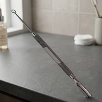 Pousse-ongles et nettoyeur double-embout en acier inoxydable réutilisable de haute qualité ASAP pour manucure et soin des mains