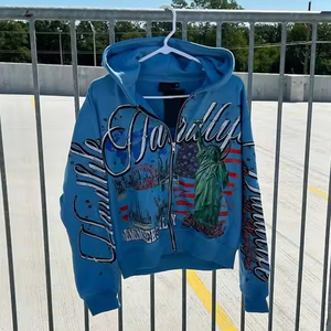 YSJY Fabricante OEM Sudadera con Capucha Personalizada de Gran Tamaño con Estampado, Sudadera con Cierre para <span class=keywords><strong>Hombre</strong></span>, Ropa Urbana - Product Image 2