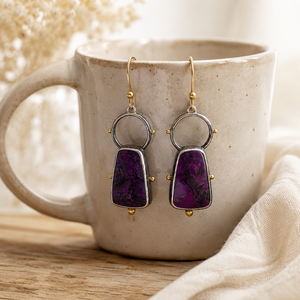 Orecchini Creativi a Forma di Ragazza Viola, Gioielli Colorati alla Moda per Donne - Product Image 6