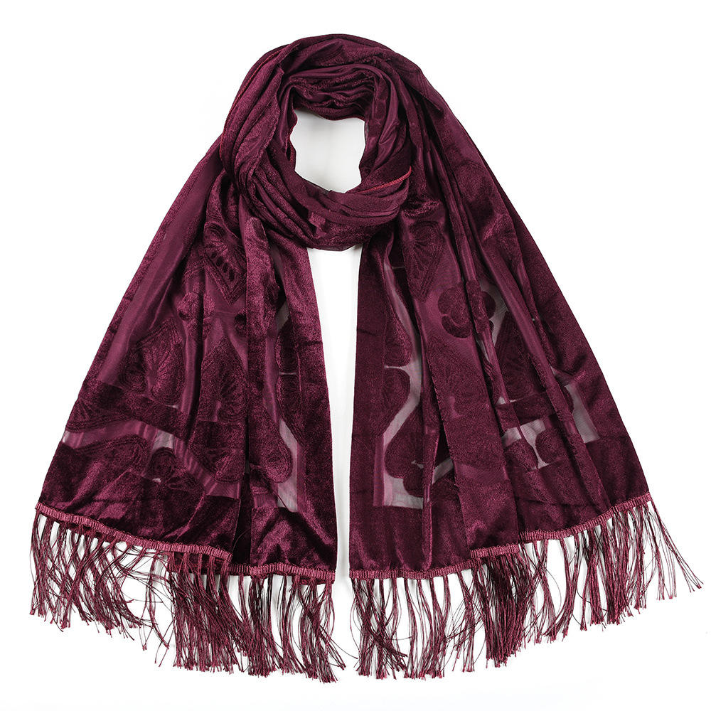 hot pink velvet shawl