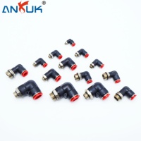 Connecteur Pneumatique Premium ANRUK à Raccord Rapide en Plastique Rouge (Nylon PA, PP, PE, PBT, PC) pour Tuyau d'Air et Ligne Industrielle – Garantie 1 An
