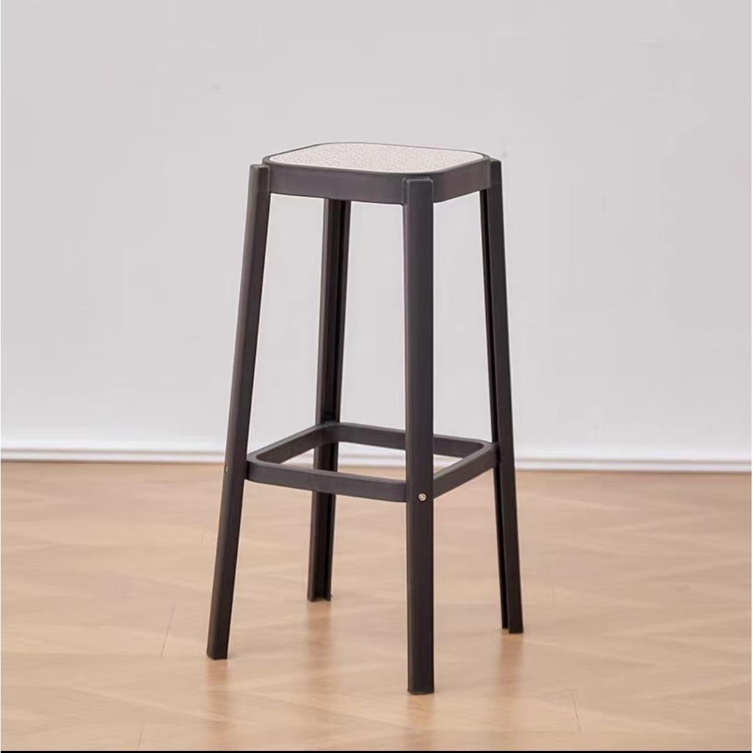 [Marco negro, blanco] Altura del asiento 75 cm.