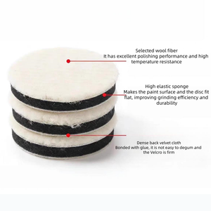 Ch'iChuang OEM DA Tampon de polissage automobile en laine de mouton 100% naturelle, Hebei, grain 100, abrasif moyen, forme disque - Product Image 4