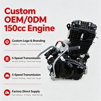 Moteur de moto 150cc 4 temps CDI 5 vitesses, refroidi par air, neuf, pour scooters et motos, vente en gros