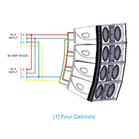 Sistema de Sonido Profesional para Altavoces en Vivo, Caja de Altavoces de Dos Vías con Doble Woofer de 8 Pulgadas LA-8, Impedancia de 4/8 Ohmios, Resistente al Agua, Potencia de Salida de 400W, para Uso en Escenarios