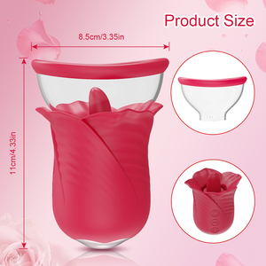 Masturbatore lesbico imita leccare la lingua orgasmo per stimolare il clitoride G-spot rosa vibratore - Product Image 2