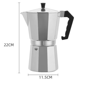 Кофеварка для эспрессо на плиту, мока-потов, для приготовления кубинского кофе, итальянская кофеварка Greca Mocha, 3 чашки для эспрессо, 150 мл, серебристая - Product Image 4