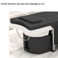 Lit de Lavage de Cheveux Professionnel Moderne Thaï Séparé/Chaise de Massage pour Salon de Beauté Spa avec Thérapie Hydrique pour la Tête et Vaporisateur