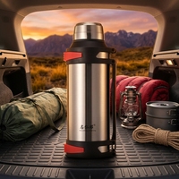 Termo de Acero Inoxidable de 5200 ml, Resistente a la Oxidación, de Larga Duración, Mantiene Bebidas Frías o Calientes, con Asa, para Viajes