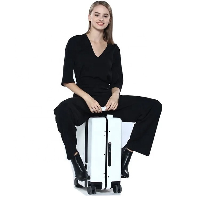 20" Automatic Intelligent Following Suitcase Cute Plastic Trolley with Wheel Smart Luggage Tracking System