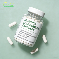 Capsules de Moringa à bas prix en vrac, poudre de feuilles végétalienne pour la vente en gros, mélange de capsules de Moringa et d'algues marines avec curcuma et ashwagandha