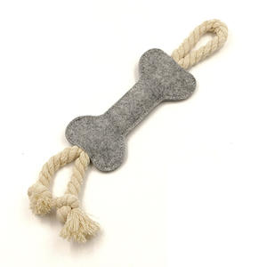 Corde noeud chien remorqueur jouet feutre interactif os pour animaux de compagnie chiot jouets pour animaux de compagnie mâcheurs os-forme chien mâcher formation jouets - Product Image 5