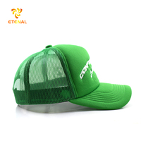 Casquette de camionneur Y2K Hip Hop en maille mousse verte avec logo brodé personnalisé pour performance en extérieur et plage