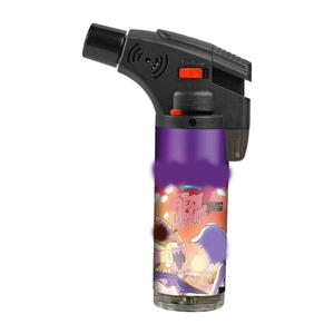 Encendedor de Antorcha Inclinado con Logotipo Personalizado OEM de Tecnología, Llama Azul Resistente al Viento, Encendedor de Butano Potente Recargable de Plástico para Cigarrillos - Product Image 3