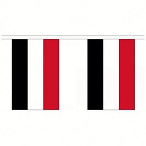 Manufacturer Direct Yemen Yemeni String Small Mini 30 <b>Flag</b> 10 Meter Polyester Bunting 5.5*8.2 Inch for Country Events - Product Image 4