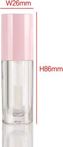 Light up Gold Round Big Brush Lipgloss Tubes with Fat Applicator White 6.5ml Lip Gloss Tubes with Lipgloss <b>Custom</b> logo - Product Image 4