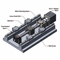 Machine de gravure à vis à billes C5 de précision, haute capacité de charge, en acier chromé 52100, qualité industrielle, haute efficacité