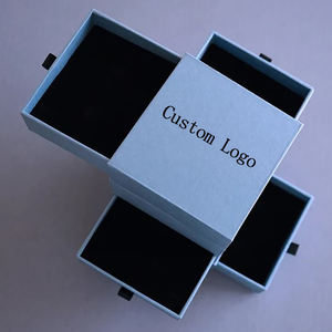 Customizable Fashion <b>Pull</b> Drawer Paper Jewelry Box with Logo Jewellery Packaging Pouch and Box - Product Image 1