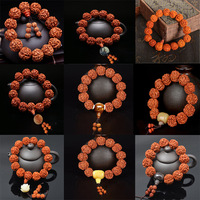 12/16/20 мм 5 Mukhi Rudraksha Mala четки браслет Bodhi Тибетский буддизм Браслет Йога Исцеление молитва Чакры Энергия амулет