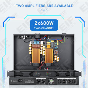 เพาเวอร์แอมป์ดิจิตอล DB26 600W ระดับมืออาชีพ แบบสองช่องสัญญาณ Class D ขนาด 1U สำหรับติดตั้งบนแร็ค ตัวเครื่องโลหะ ตอบสนองความถี่ 20Hz-20KHz สำหรับลำโพง PA บนเวที - Product Image 2