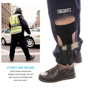 Holster de cheville tactique réglable en néoprène, holster de transport dissimulé noir, accessoires de chasse pour l'extérieur - Product Image 6