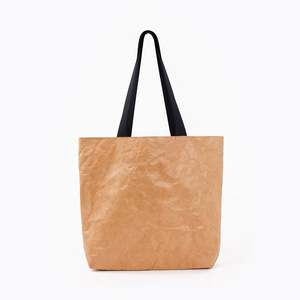 Sacs en papier brun simples Emballage alimentaire à emporter Sac de shopping Sac en papier kraft avec design personnalisé Prix bas avec poignée - Product Image 1