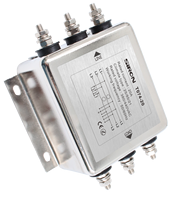 Filtre de ligne d'alimentation CA triphasé triphasé SiRON T074 380/440V 10A~60A certifié CE RoHS 1500VDC ligne à ligne